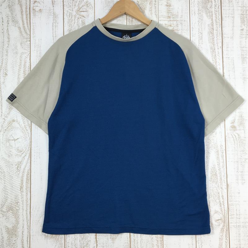 [MEN's M] Prana 1990s quick dry short sleeve raglan T-shirt Quickdry Short  Sleeve Raglan T-Shirt America made PRANA blue series