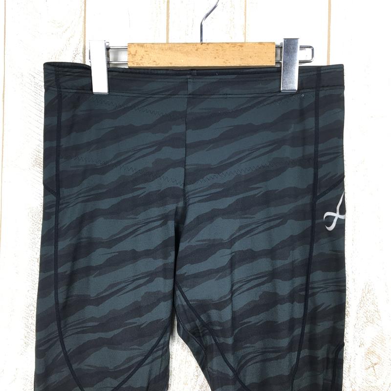 【MEN's L】 シーダブリューエックス スタビライクスモデル ロングタイツ 限定柄 生産終了モデル 入手困難 CW-X HZO579 Black  Tiger Stripe グレー系