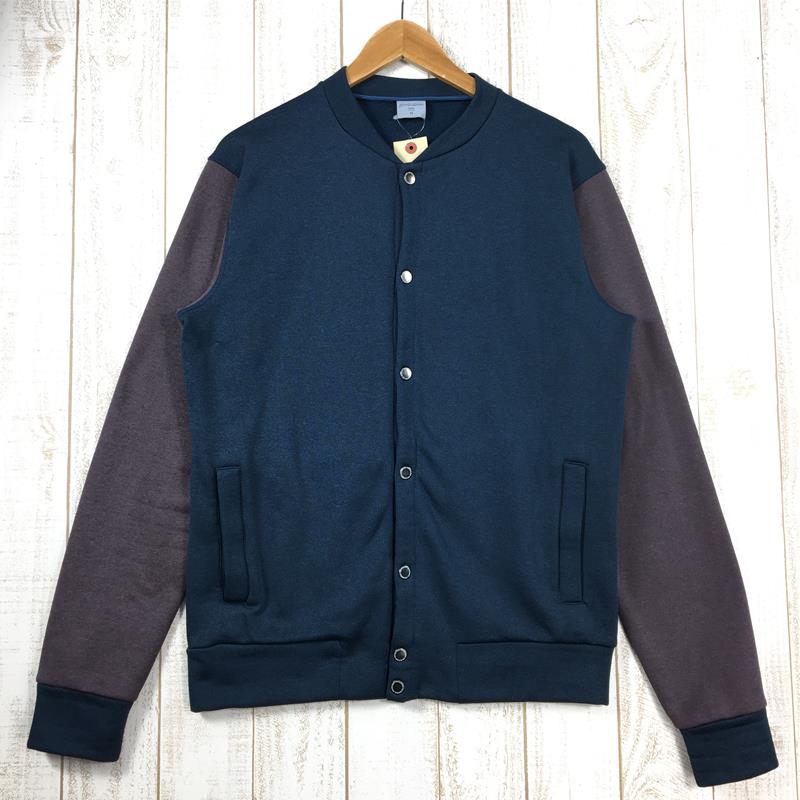 【MEN's M】 フーディニ ベースボール ジャケット Baseball Jacket ポーラテックパワードライ フリース カーディガン  生産終了モデル 入手困難 HOUDINI 220064 ネイビー系