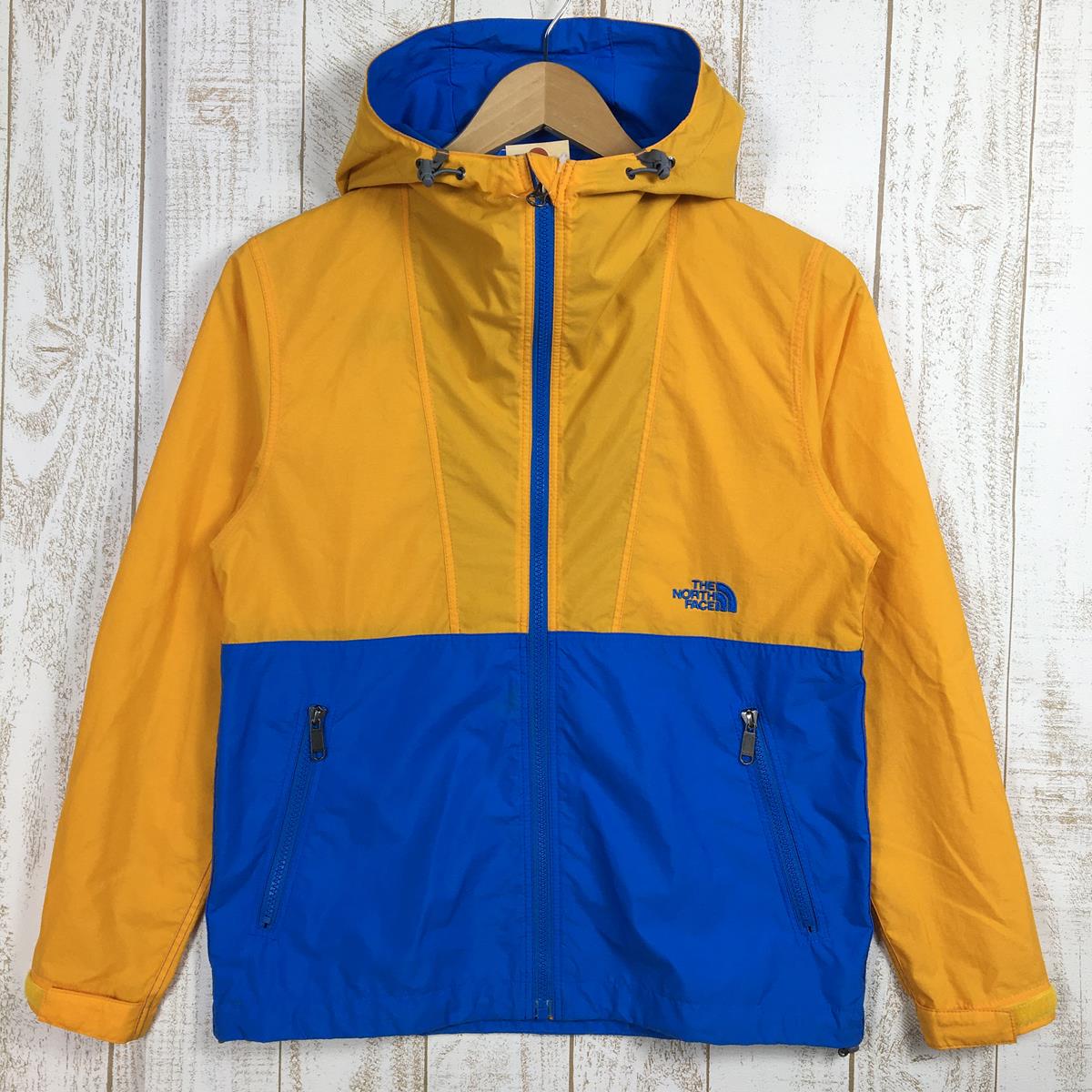 [WOMEN's S] The North Face Compact Jacket Windshell Hoodie NORTH FACE  NPW11920 RY Royal Blue / Yellow Gold Orange