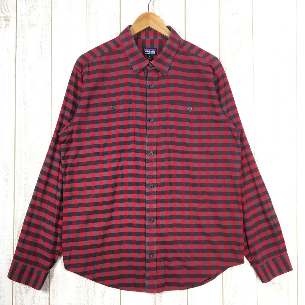 【MEN's M】 パタゴニア ロングスリーブ ピマコットン シャツ Long-Sleeved Pima Cotton Shirt PATAGONIA  53837 DVCR レッド系