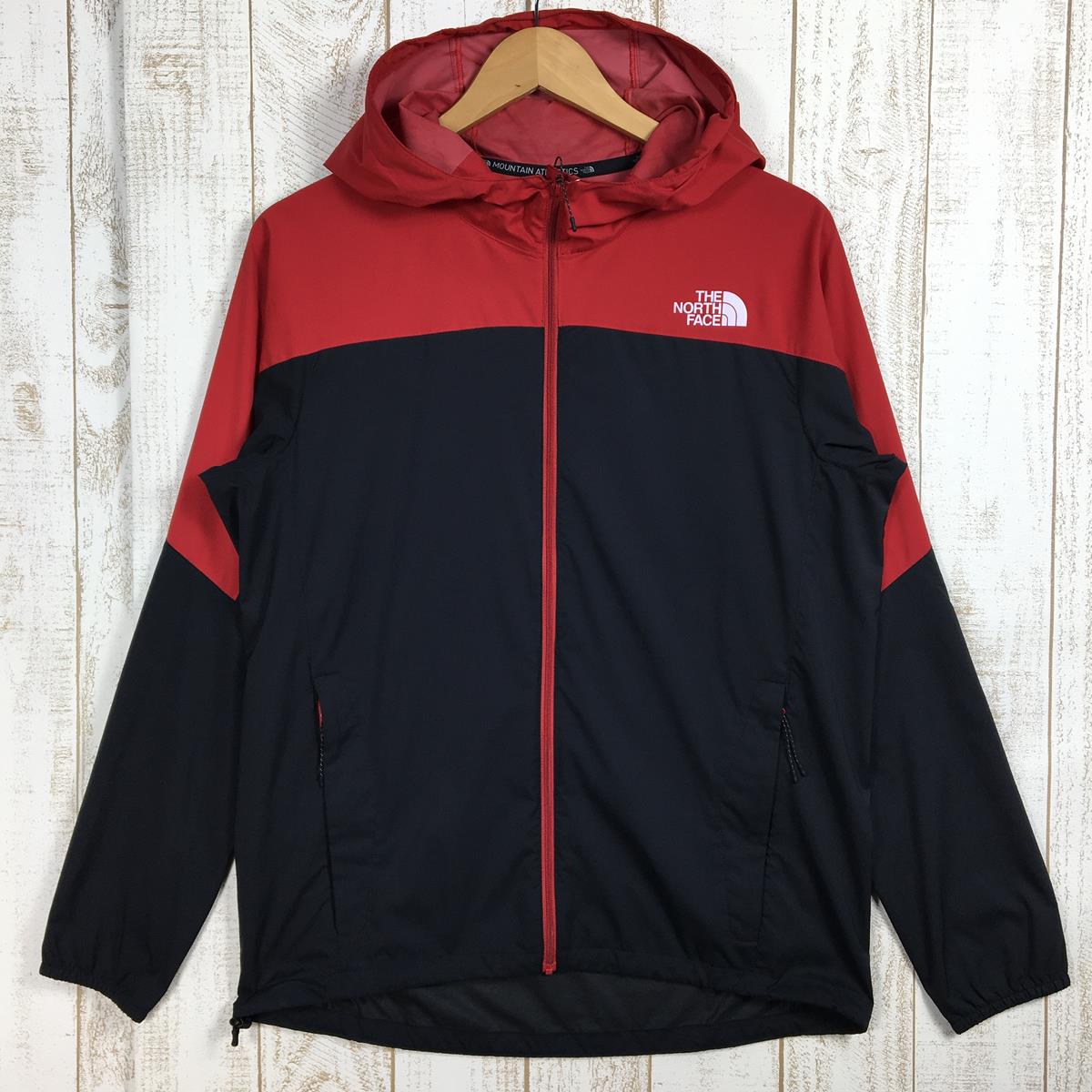 【MEN's M】 ノースフェイス エニータイム ウィンド フーディ Anytime Wind Hoodie ウィンドシェル ジャケット NORTH  FACE NP21881 レッド系