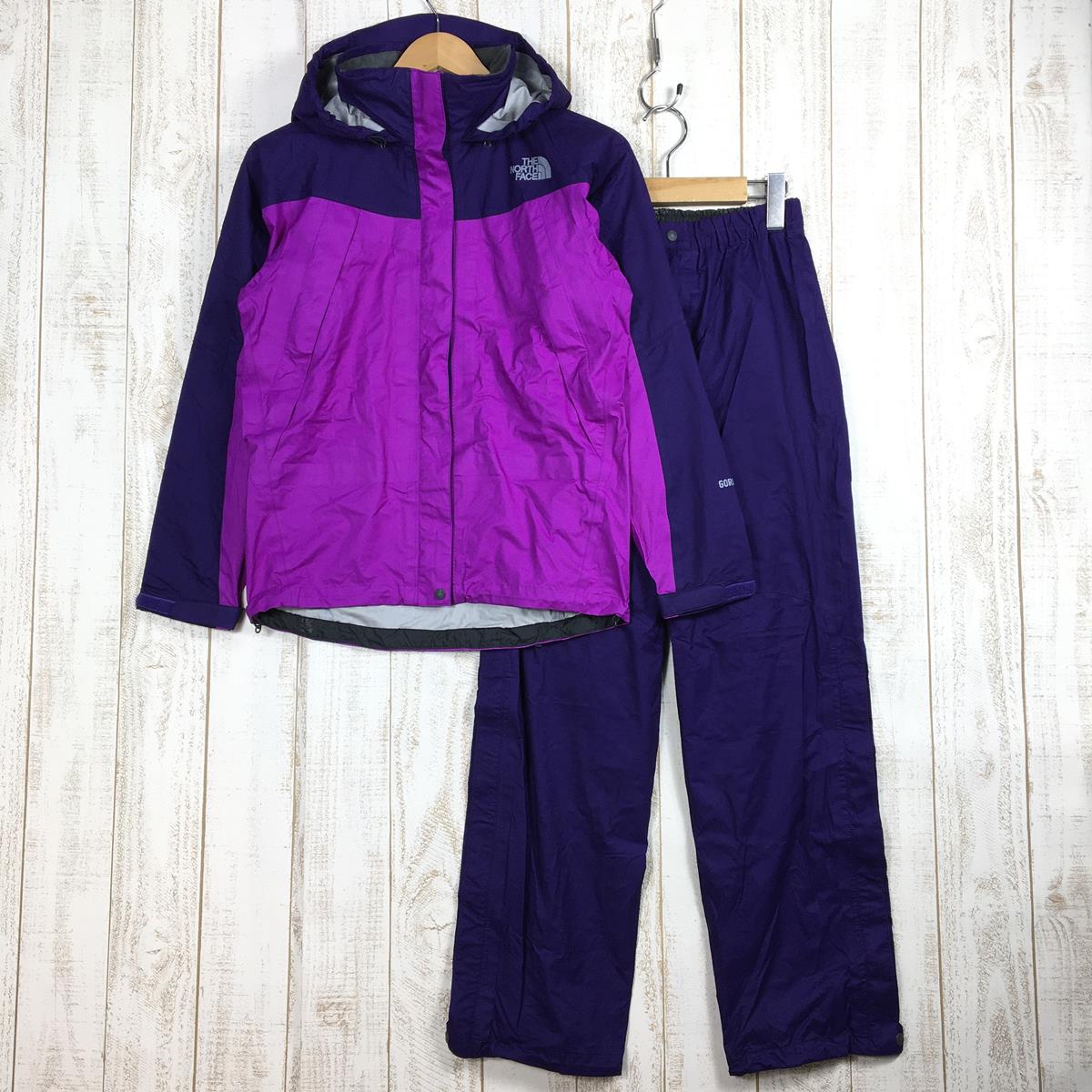 【WOMEN's S】 ノースフェイス レインテックス フライト Raintex Flight レインスーツ レインシェル ジャケット パンツ  セットアップ NORTH FACE NPW11213 NM パープル系