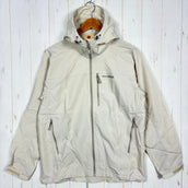 Men's Small Beige Montbell OD Parka, Ivory Nylon Windshell Jacket (z00055377)