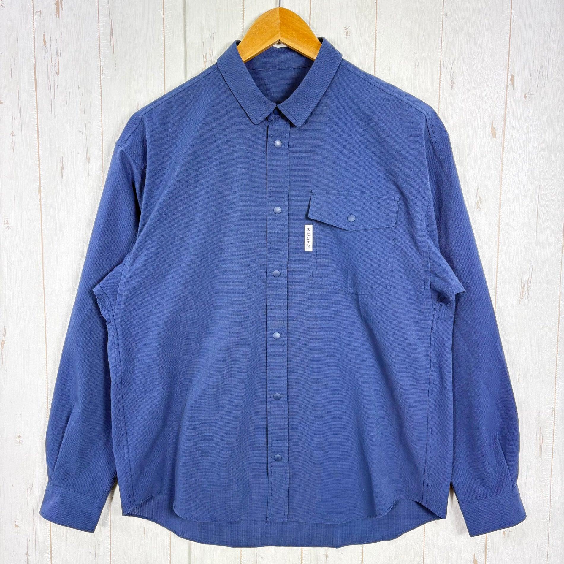 【Men's S ネイビー系】 Ridge Mountain Gear ( リッジマウンテンギア ) ベーシック ロングスリーブ シャツ Basic Long Sleeve Shirt インディゴブルー ポリエス Men's S ネイビー系】 Ridge Mountain Gear ( リッジマウンテンギア