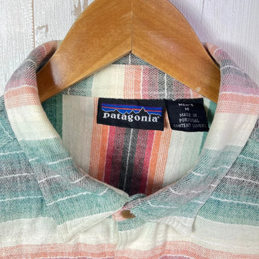 Men's Medium Green 1995 Patagonia Heavy Flannel Shirt, Sunny Stripe, Vintage, Original, Hard-to-Find, Rare Color, Cotton, Top, Undershirt, Long
