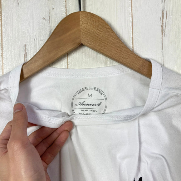 【Men's M ホワイト系】 Answer4 ( アンサーフォー ) ドクロウサギ刺繍 ロングスリーブティー 入手困難 ジェリー鵜飼デザイン ポリエステル ウェア トップス インナー シャツ ロングスリーブTシャツ クルーネック 化繊 z00057168  化繊