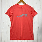 【Women's M オレンジ系】 Mammut ( マムート ) クイックドライ アジリティ ティーシャツ QD Aegility T-Shirt 吸水速乾|イージーケア ポリエステル ウェア トップス インナー シャツ ショートスリーブTシャツ クルーネック 化繊