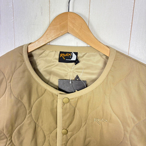 【Men's M ベージュ系】 Rokx ( ロックス ) キルト カーディガン インスレーテッド ポーラテック パワー フィル Quilt Cardigan Insulated Polartec Power Fill RXMF234024 R21 TAN z000