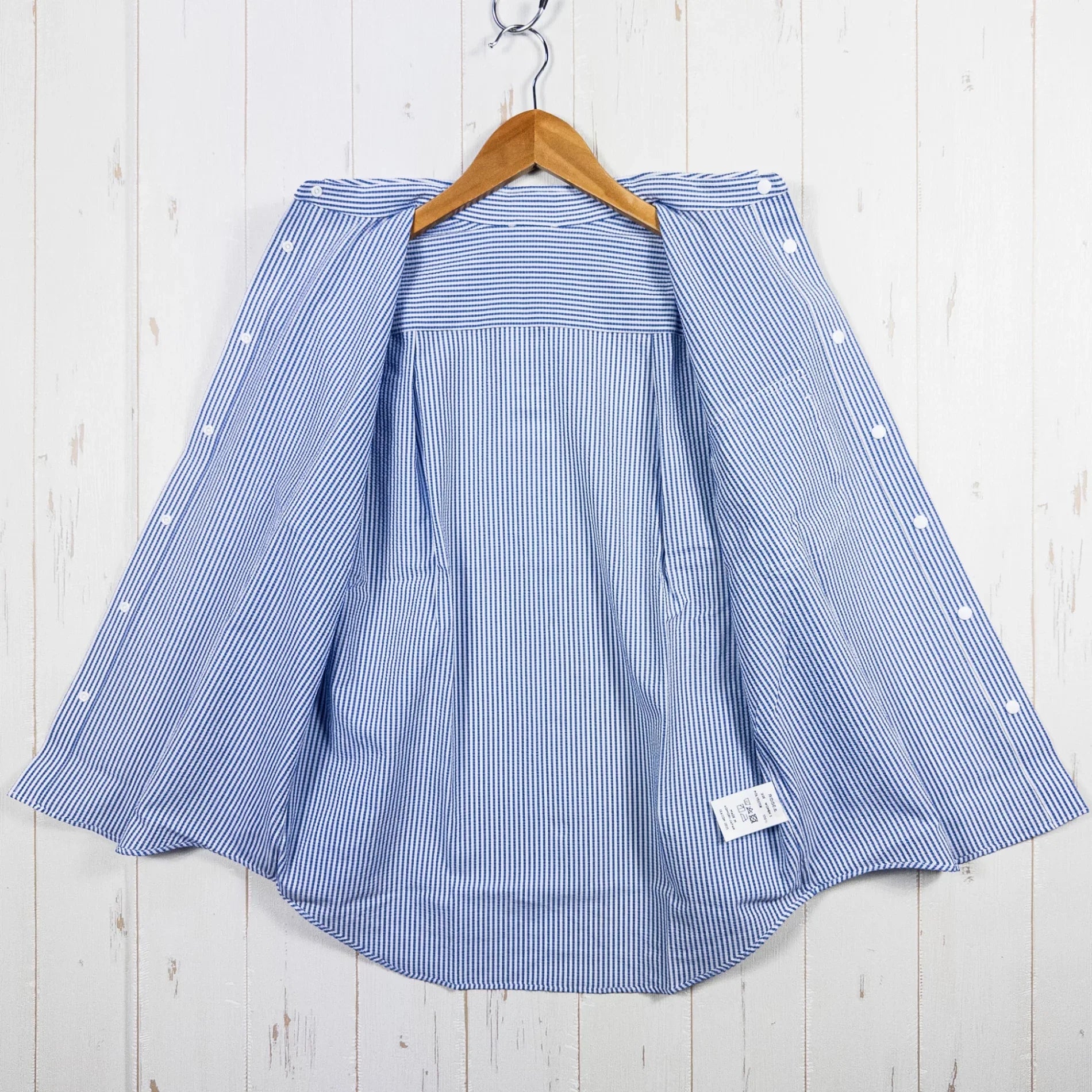 【Women's S ブルー系】 Ridge Mountain Gear ( リッジマウンテンギア ) ベーシック ロングスリーブ シャツ ストライプ Basic Long Sleeve Shirt Stripe Blue x White ポリエステル ウェア トップ - 【公式】2ndGEAR（セカンドギア）Webショップ【登山用品・アウトドア用品専門 買取販売店】