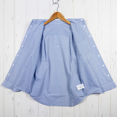 【Women's S ブルー系】 Ridge Mountain Gear ( リッジマウンテンギア ) ベーシック ロングスリーブ シャツ ストライプ Basic Long Sleeve Shirt Stripe Blue x White ポリエステル ウェア トップ - 【公式】2ndGEAR（セカンドギア）Webショップ【登山用品・アウトドア用品専門 買取販売店】