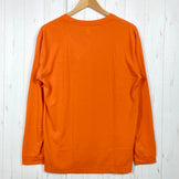 Men's Large Orange Montbell WIC Long Sleeve T-Shirt, Polyester, Crew Neck, Synthetic, Top, Undershirt, z00053643