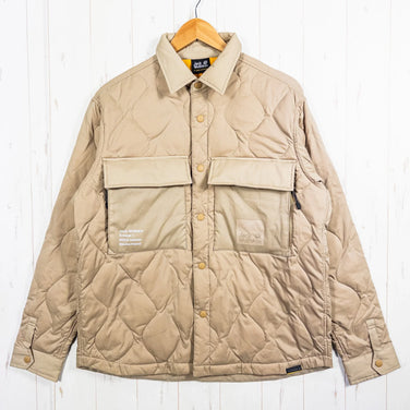 男式中号米色 Jackwolfskin Intermediate UT 夹克（JP）沙丘色合成羽绒服，带合成保暖面料