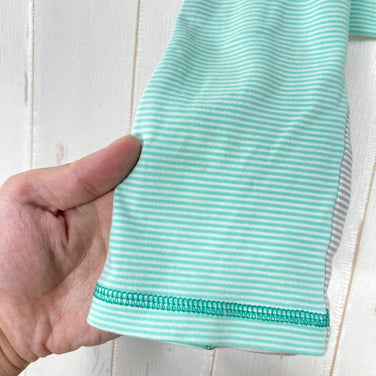 【Baby's 18M グリーン系】 Patagonia ( パタゴニア ) オーガニックコットン ストライプ ロンパース Organic Cotton Stripe Romper オーガニックコットン ウェア オールインワン つなぎ z00059876  オールインワン