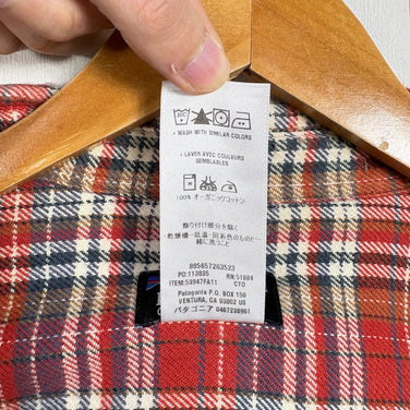 【Men's M レッド系】 2011 Patagonia ( パタゴニア ) ロングスリーブ フィヨルド フランネル シャツ Long-Sleeved Fjord Flannel Shirt CYO オーガニックコットン100% 厚手フランネル オーガニックコッ