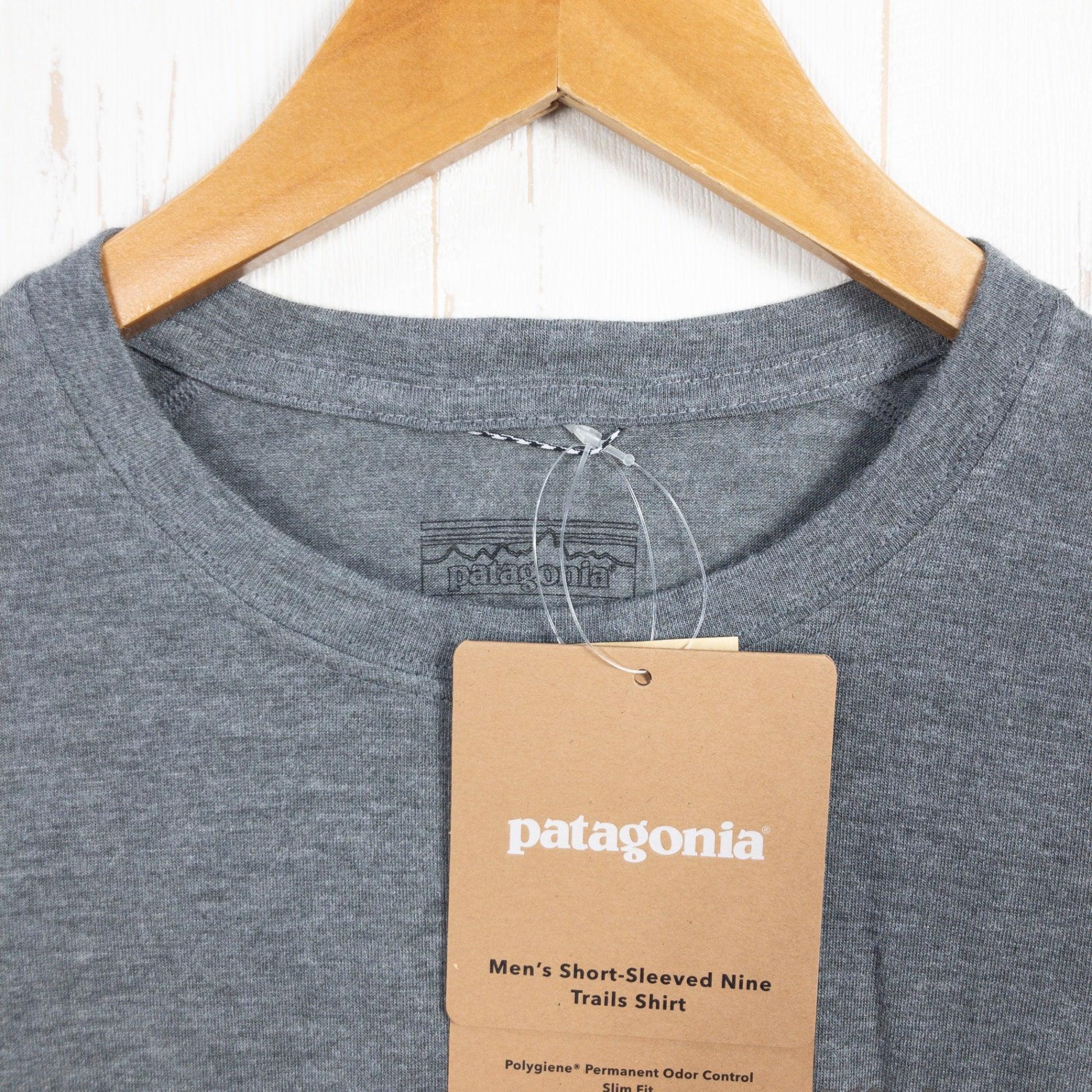 【Men's S グレー系】 2017 Patagonia ( パタゴニア ) ショートスリーブ ナイン トレイルズ シャツ S/S Nine Trails Shirt ポリエステル ウェア トップス インナー シャツ ショートスリーブTシャツ クルーネック 化繊 - 【公式】2ndGEAR（セカンドギア）Webショップ【登山用品・アウトドア用品専門 買取販売店】