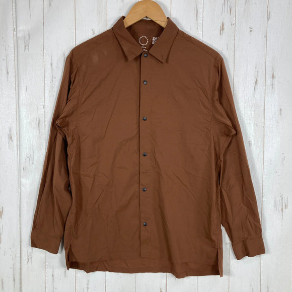 【Unisex M ブラウン系】 Yamatomichi ( 山と道 ) UL シャツ UL Shirt Pertex Quantum Air 超軽量 ナイロン ウェア トップス インナー シャツ ロングスリーブシャツ 化繊 z00061017  化繊 ロングスリーブ