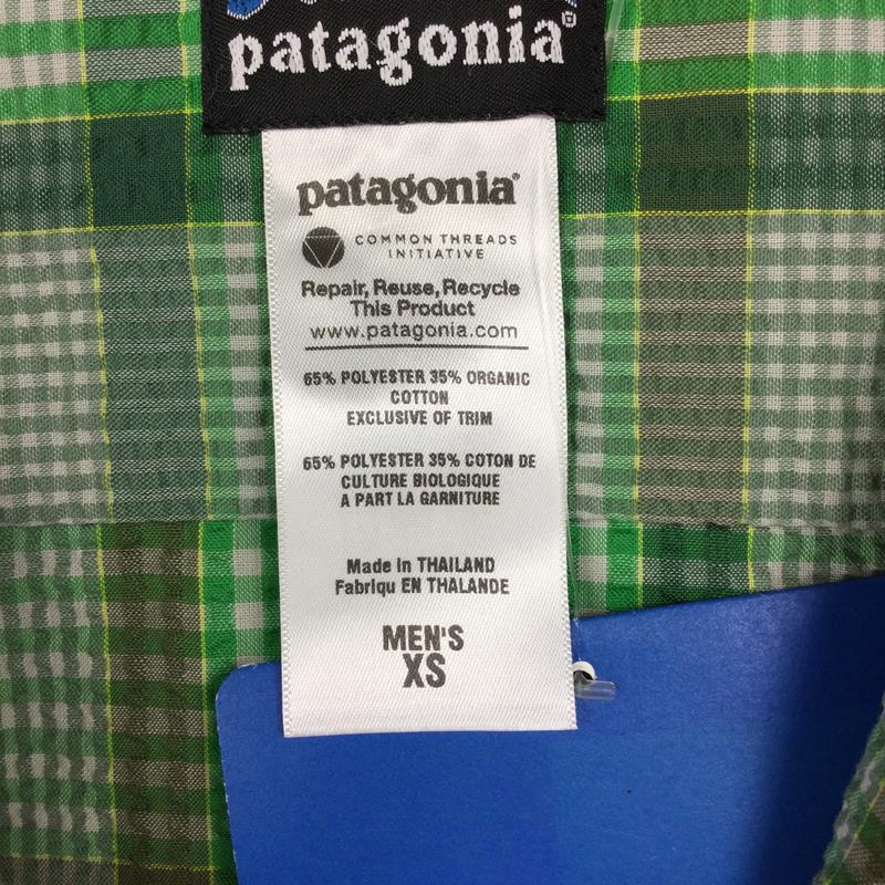 【男款XS绿】巴塔哥尼亚（Patagonia）短袖褶皱衬衫 滞销53001国际男士GGI棉衬衫