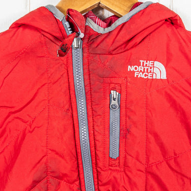 The North Face Reversible Insulated Jacket, Kids' Sizes 18-24M, Red. This polyester outer jacket features synthetic insulation. Product code: z00052885.