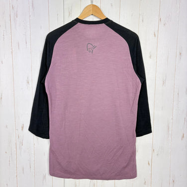 [Men's S Purple-ish] Norrøna Skibotn Equaliser Merino 3/4 T-Shirt Men's 4208-24 6749 Grape Shake z0