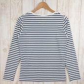 【Women's L ブルー系】 Montbell ( モンベル ) Wic.ボーダー ロングスリーブt 長袖 ウィックロン Tシャツ 1114544 Asian Women's IV/DN 化繊 ロングスリーブTシャツ クルーネック インナー シャツ トップス ウェ - 【公式】2ndGEAR（セカンドギア）Webショップ【登山用品・アウトドア用品専門 買取販売店】
