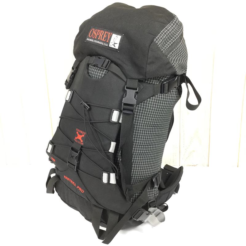 【M黑色】Osprey 90S Kestrel Pro Kestrel Pro背包矢量系统旧标签美国制造 Hardline Spectra 很难获得 Hardline 尼龙（Spectra）容量【30L~