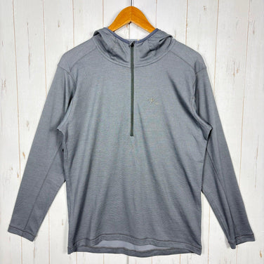 Men's Small Gray Foxfire TransWet Wool Half Zip Hoody, TS Wool Half Zip, Polyester, Top, Undershirt, Hoodie, Wool, z00055385