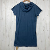 【Women's M ネイビー系】 Supernatural | Sn ( スーパーナチュラル ) ファンネル ドレス Funnel Dress BLUEBERRY メリノウール混 フレンチスリーブ フード付き メリノウール ウェア ドレス ワンピース z0006148