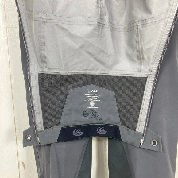 【Men's S グレー系】 Mountain Hardwear ( マウンテンハードウェア ) ダイバーター ビブ Diverter Bib Dry.Q Elite｜3レイヤー｜フルサイドジップ｜ゲイター ナイロン ウェア ボトムス ロングパンツ ハードシェル