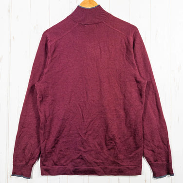 男士 M 红色 Smartwool Sportknit 半拉链美利奴羊毛长袖衬衫 (Z00052790)