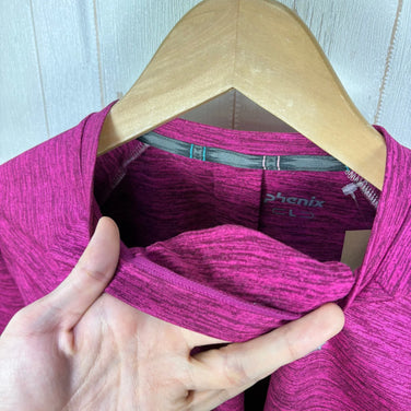 Phenix Ease Melange Long Sleeve Jacket, Women's, Size L, Pink. Polyester fleece top, outerwear jacket, size z00055657.