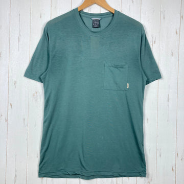 【Men's M グリーン系】 Rab ( ラブ ) トポ ティー　Topo Tee ポリエステル ウェア トップス インナー シャツ ショートスリーブTシャツ クルーネック 化繊 z00053774  化繊 ショートスリーブTシャツ クルーネック インナー シャツ