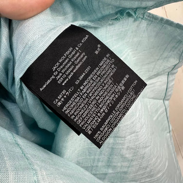 Jackwolfskin 翡翠湖衬衫，女款中号，蓝色，有机棉，长袖衬衫，棉质，z00054718