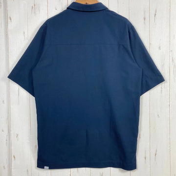 【Men's XS ネイビー系】 Houdini ( フーディニ ) コスモシャツ Cosmo Shirt			 ポリエステル ウェア トップス インナー シャツ ショートスリーブシャツ 化繊 z00054825  化繊 ショートスリーブシャツ インナー シャツ トッ - 0