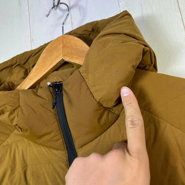 Men's Medium Brown Mountain Hardwear Stretchdown Hoody, Down Jacket, Outerwear, Down Insulation, z00053569