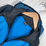 Montura Men's Stretch Color Hoody Jacket, Size Small, Blue. Polyester fleece outerwear jacket with Polartec Power Grid (z000).