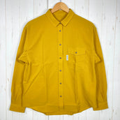 Ridge Mountain Gear 男士中号黄色基础款长袖衬衫（芥末黄，涤纶，上衣，汗衫）