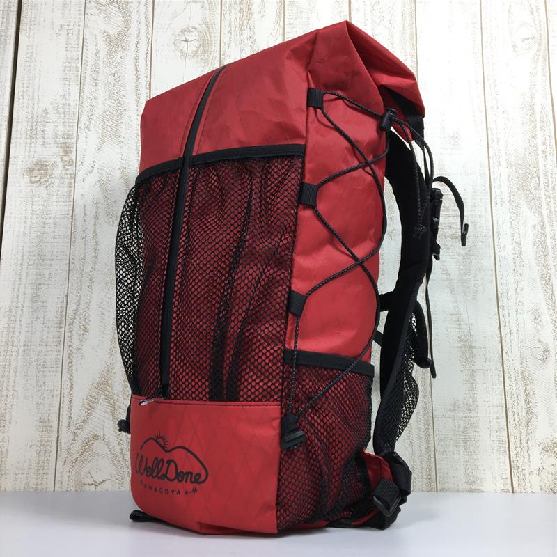 [One Size Red] Welldone Chips Bag 30L Backpack Daypack X-Pac Capacity [30L-54L] Backpack Bag Storage