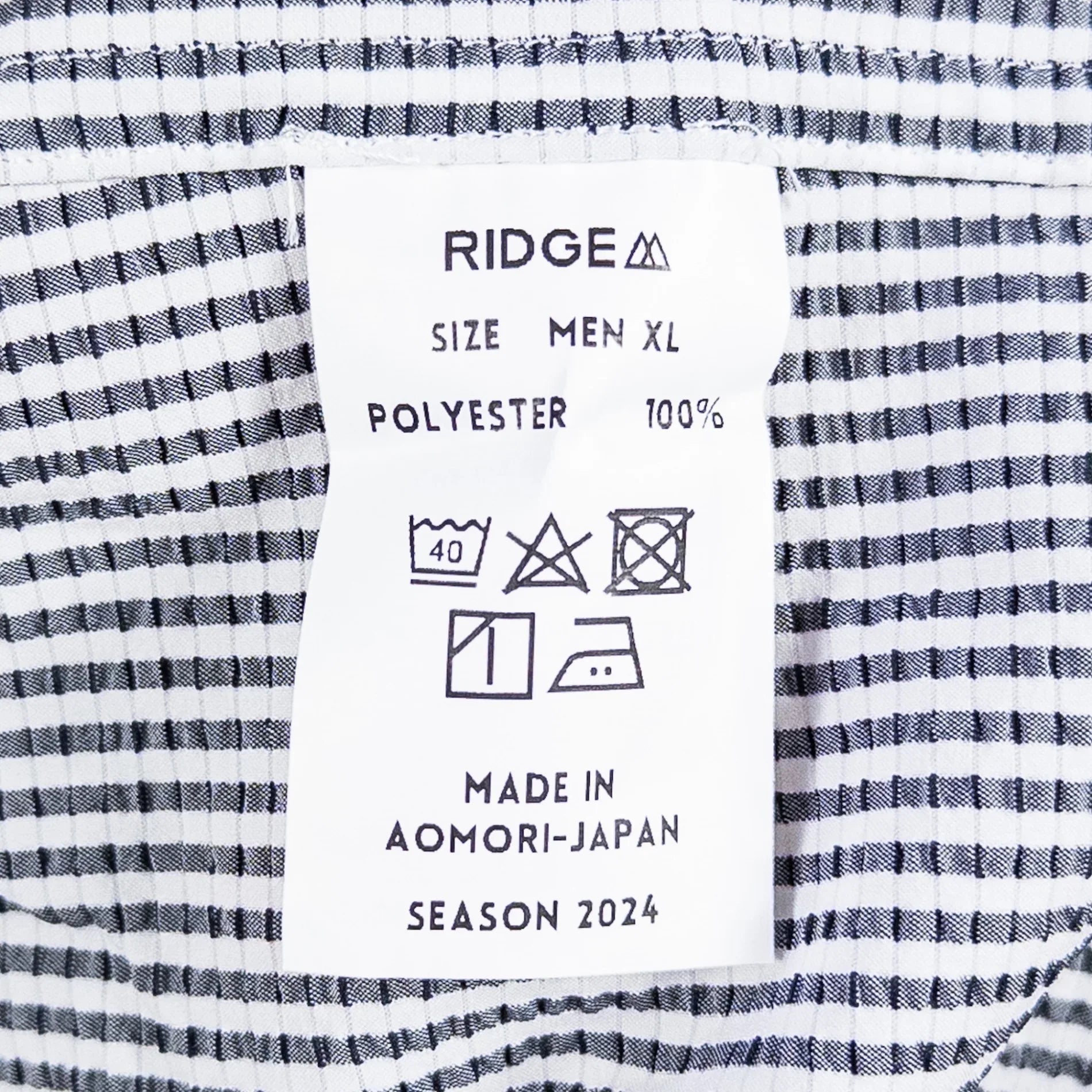 【Men's XL グレー系】 Ridge Mountain Gear ( リッジマウンテンギア ) ベーシック ロングスリーブ シャツ ストライプ Basic Long Sleeve Shirt Stripe Grey x White ポリエステル ウェア トップ - 【公式】2ndGEAR（セカンドギア）Webショップ【登山用品・アウトドア用品専門 買取販売店】