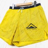 Nike Flex Stride 5英寸越野跑短裤，男款，中号，黄色。涤纶。