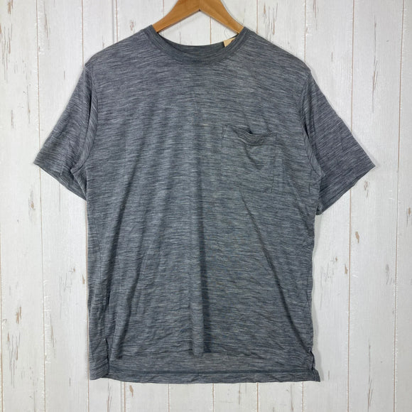 【Unisex M グレー系】 2024 Yamatomichi ( 山と道 ) 100% メリノ ライト クルーネック ポケット 100% Merino Light Crew Neck Pocket Gray Marl メリノウール100% 低温乾燥機対応 日本製