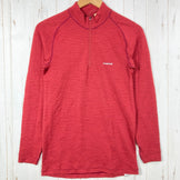 【Men's M Red】 Montbell Super Merino Wool EXP. High Neck Shirt Merino Wool Wear Top Inner Shirt Long Sleeve Shirt Wool z00057546 Wool Long Sleeve Shirt Inner Shirt