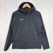 【Women's M ブラック系】 Mammut ( マムート ) マクン 2.0 ソフトシェル フーデッド ジャケット アジアンフィット ウィメン Macun 2.0 SO Hooded Jacket AF Women 4WAYストレッチ PFCフリー耐久撥水 ポリエ
