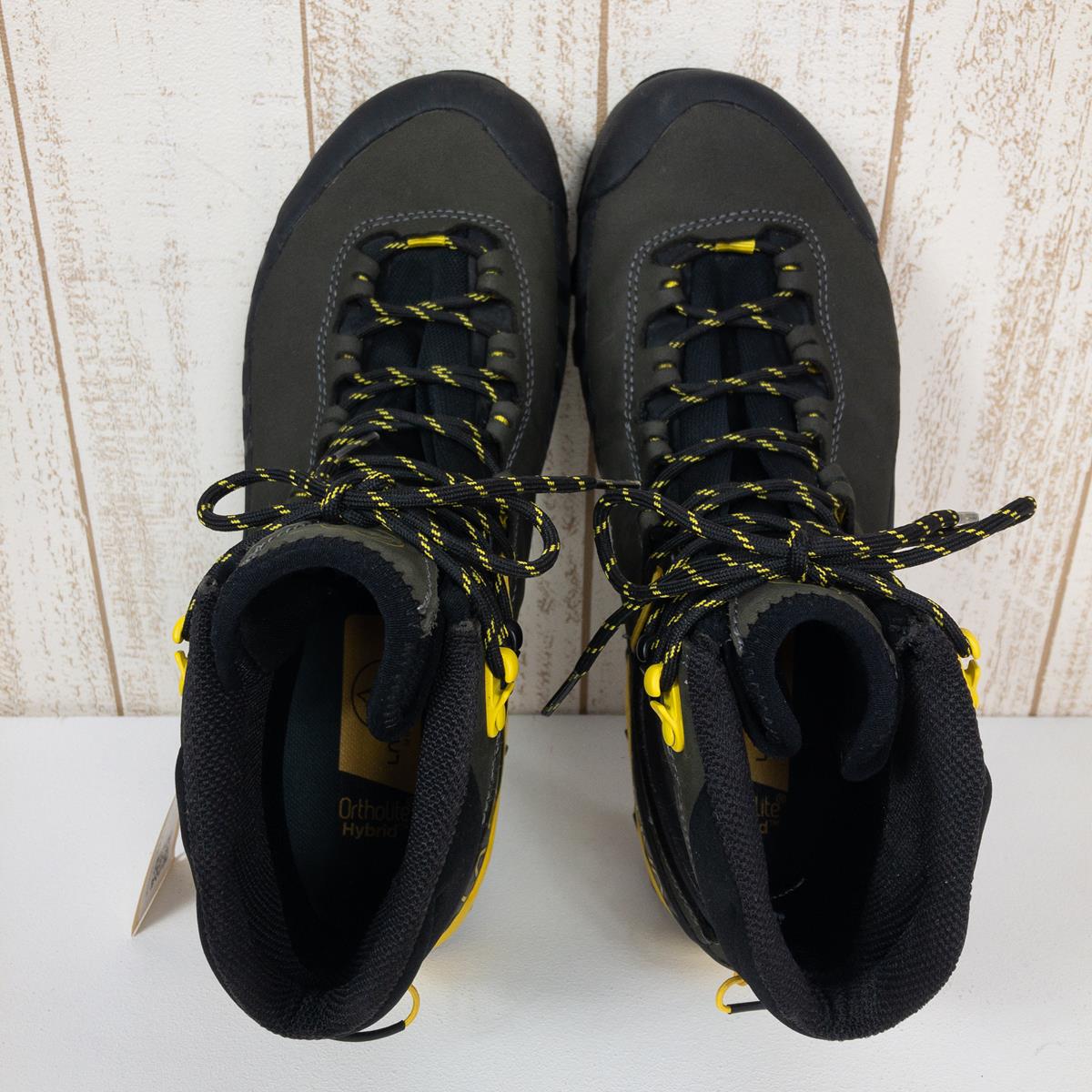 [男士 27.3 厘米炭灰色] La Sportiva Traverse X5 Gore-Tex TX5 GTX 皮革 27I 男士碳/黄色徒步靴鞋类