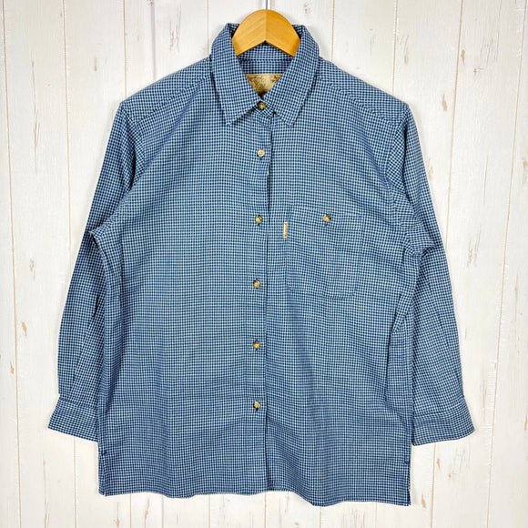 【Women's L ネイビー系】 Janeriver ( ジェーンリバー ) オリジナル チェックシャツ ポリエステル ウェア トップス インナー シャツ ロングスリーブシャツ 化繊 z00055014  化繊 ロングスリーブシャツ インナー シャツ トップス ウェア
