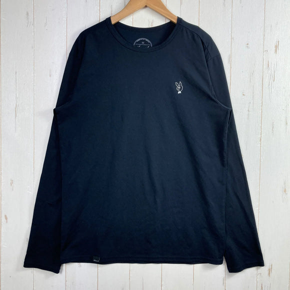 【Men's M ブラック系】 Answer4 ( アンサーフォー ) 刺繍ウサギ Long sleeve Tshirt 入手困難 ポリエステル ウェア トップス インナー シャツ ロングスリーブTシャツ クルーネック 化繊 z00057137  化繊 ロングスリー