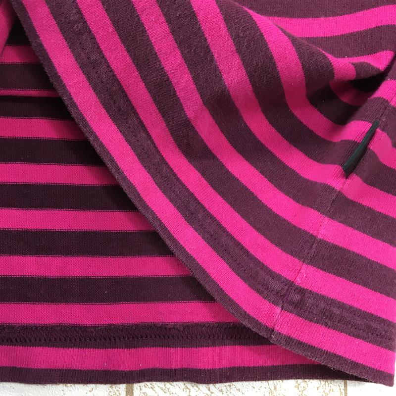 [Women's S Pink] Patagonia Long-Sleeved Sender Stripe Top Organic Cotton T-shirt Long t 54610 International Women's