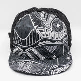 【OneSize ブラック系】 Gym Master（ジムマスター） UL-GRID ハッピーペイントキャップ ポリエステル ウェア ウェア小物 ヘッドウェア キャップ z00053007  キャップ ヘッドウェア ウェア小物 ウェア