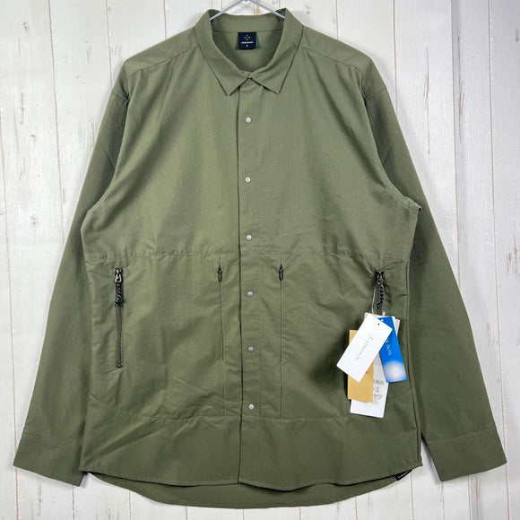 【Men's L カーキグリーン系】 Axesquin ( アクシーズクイン ) ロングスリーブ ベンチレーション シャツ L/S Ventilation Shirt 011055 オリーブ z00055909 オリーブ 化繊 ロングスリーブシャツ インナー シャツ トッ