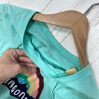 【Girl's M ブルー系】 2019 Patagonia ( パタゴニア ) グラフィック オーガニック ティーシャツ Graphic Organic T-Shirt FRRV オーガニックコットン ウェア トップス インナー シャツ ショートスリーブTシャツ